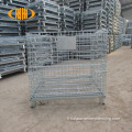 Cages de stockage en métal enduit en PVC avec 4 roues